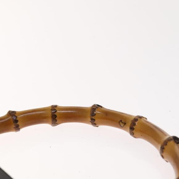 GUCCI Bamboo Hand Bag Leather Black Gold 001 1705 001 1705 - Picture 8 of 16